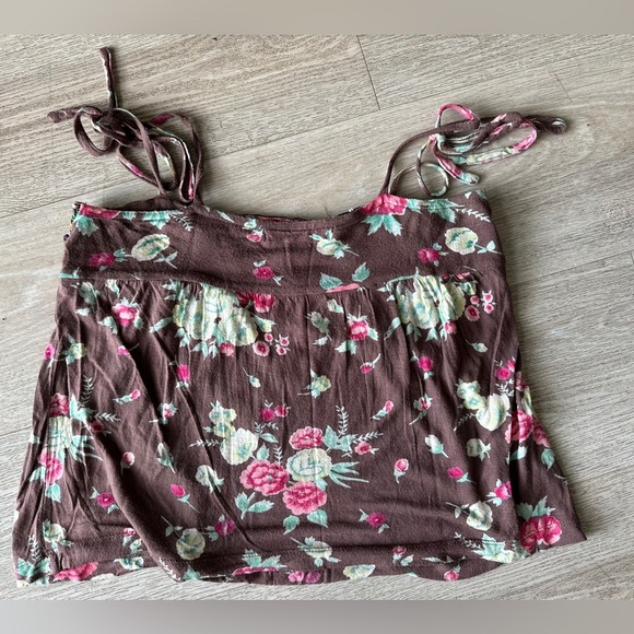 Vintage Free People Hippie Tank Top w Floral print and Rick Rack Sequin Trim - Picture 3 of 9